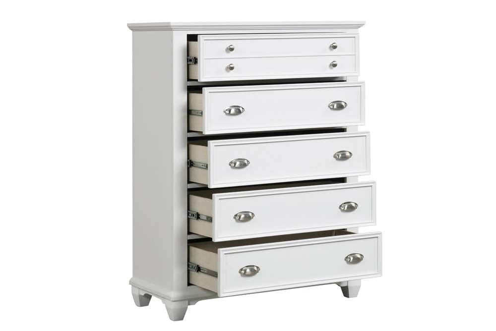 New Classic Furniture - Jamestown Chest- White - B2118-070 veiw 5