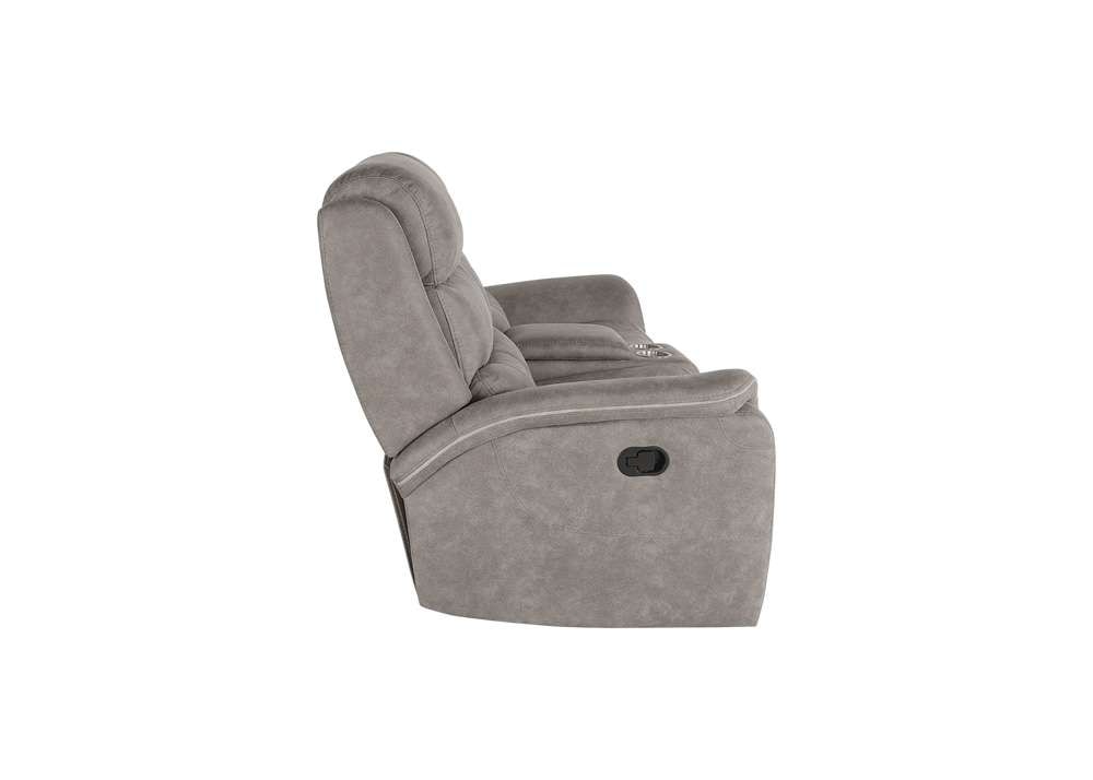 New Classic Furniture - Kamari Console Loveseat W/ Dual Recliners-Gray - U092-25-GRY veiw 4