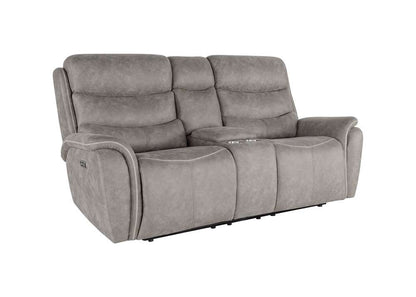 New Classic Furniture - Kamari Console Loveseat W/Pwr Hr & Fr-Gray - U092-25P2-GRY veiw 1
