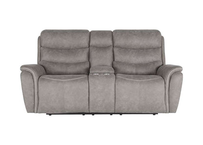 New Classic Furniture - Kamari Console Loveseat W/Pwr Hr & Fr-Gray - U092-25P2-GRY veiw 3