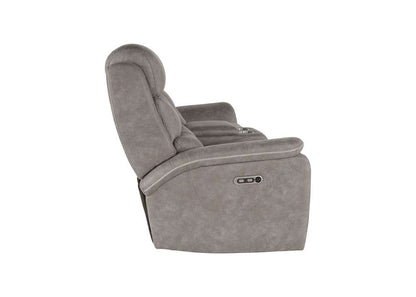 New Classic Furniture - Kamari Console Loveseat W/Pwr Hr & Fr-Gray - U092-25P2-GRY veiw 4