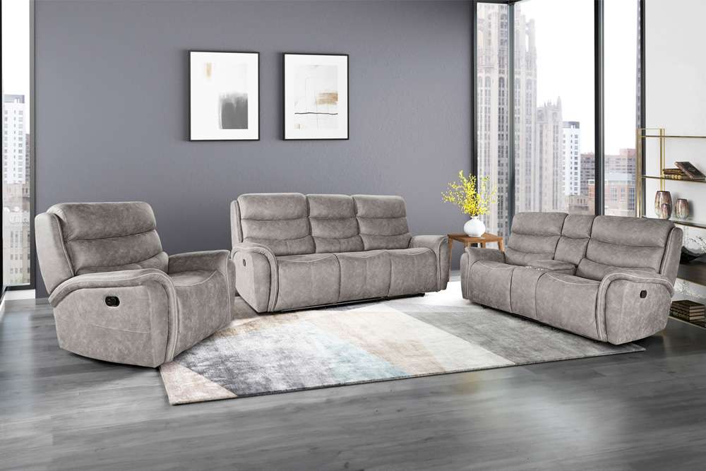 New Classic Furniture - Kamari  Sofa W/Dual Recliner-Gray - U092-30-GRY veiw 2