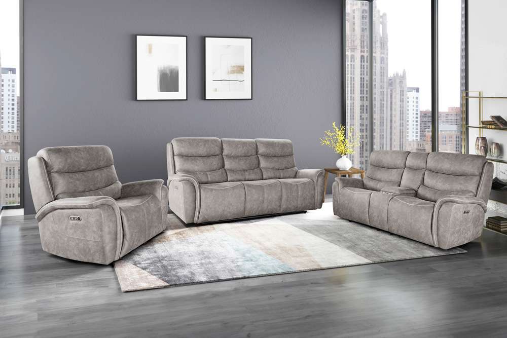 New Classic Furniture - Kamari Sofa W/Pwr Hr & Fr-Gray - U092-30P2-GRY veiw 2