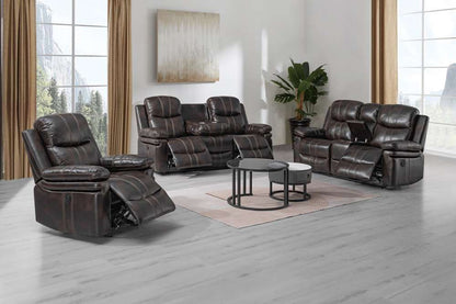 New Classic Furniture - Kellen  Sofa W/ Drop Down Tray & Pwr Fr-Brown - U6023-30P1-BRN veiw 2