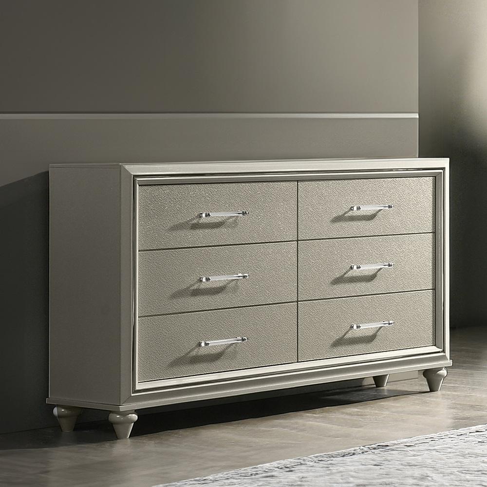 New Classic Furniture - Lumina - 5/0 Queen 6Pcs Set (B/Dr/Mr/Ch/2Ns) - 00-2210-36N veiw 2