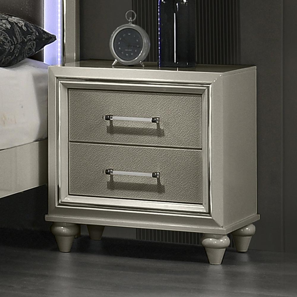 New Classic Furniture - Lumina Nightstand - Silver - B2210-040 veiw 1