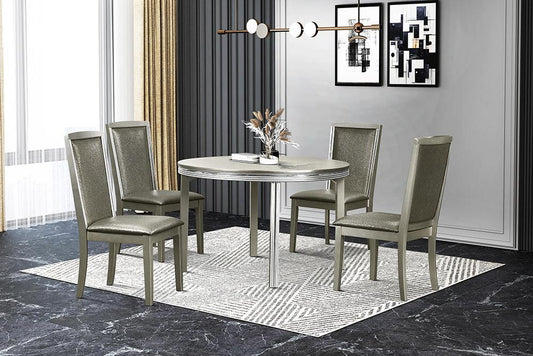 New Classic Furniture - Lumina - Round Table + 4 Chairs - 40-2210-D4C veiw 1