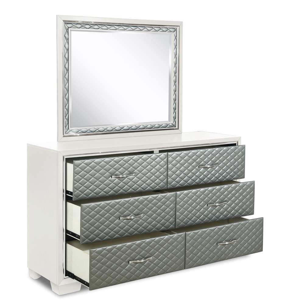 New Classic Furniture - Luxor Dresser-White - B2025W-050 veiw 3