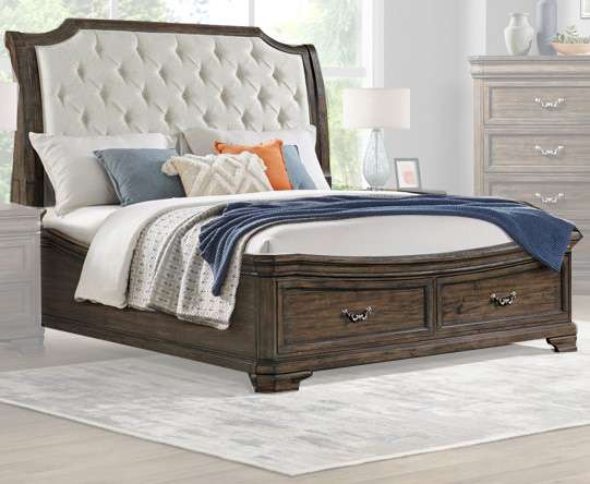 New Classic Furniture - Lyndhurst 60in Western King Bed-Walnut - 00-493B-200 veiw 1