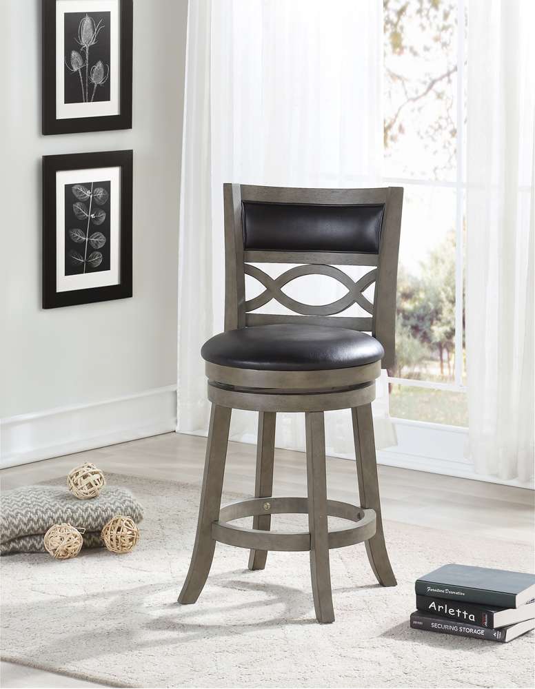 New Classic Furniture - Manchester 24in Counter Stool-Ant Gray With Pu Seat - S1128-CS-PG veiw 5