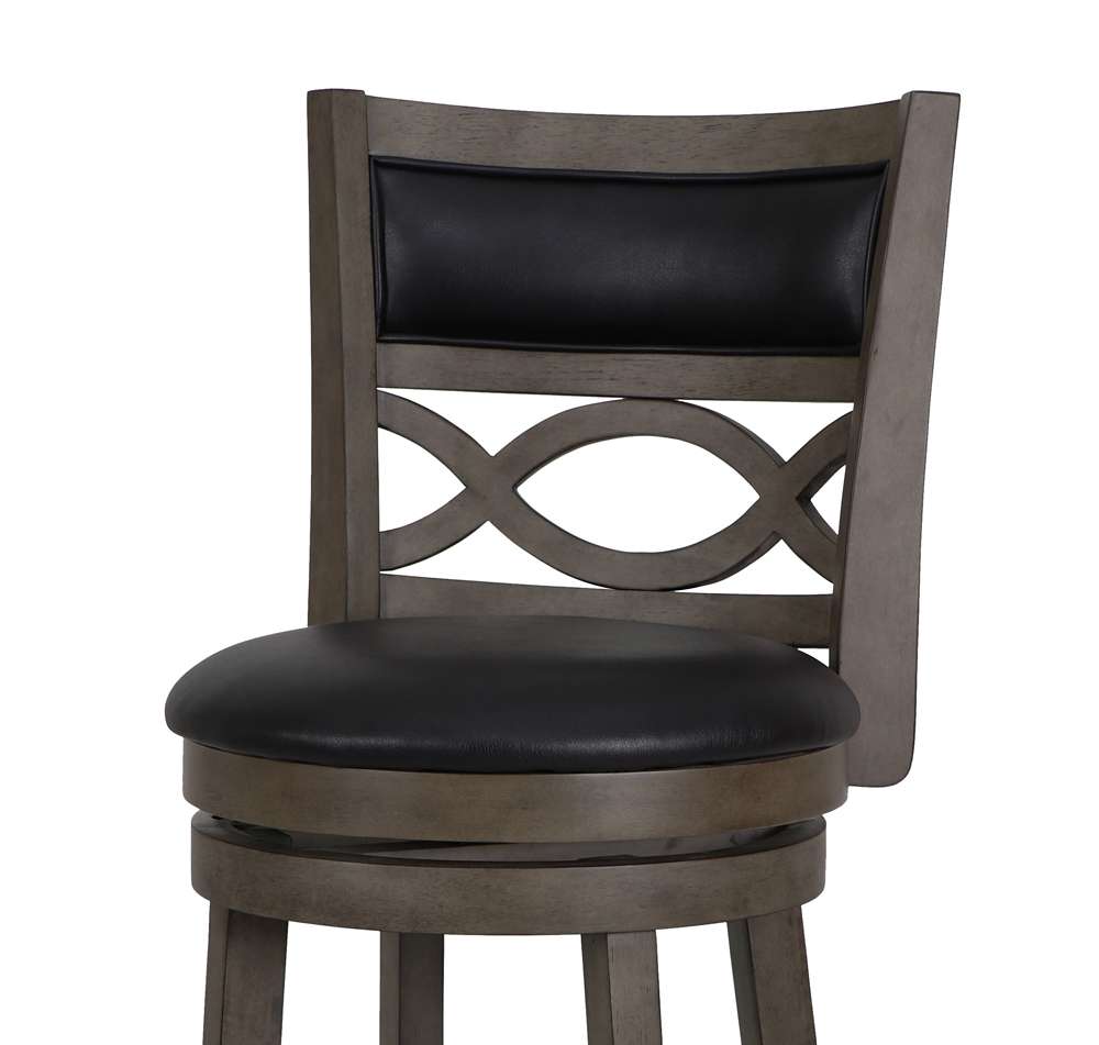 New Classic Furniture - Manchester 29in Bar Stool-Ant Gray With Pu Seat - S1128-BS-PG veiw 3