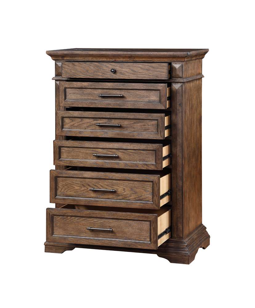 New Classic Furniture - Mar Vista Chest-Walnut - B658-070 veiw 3