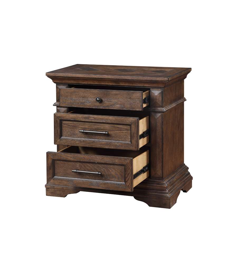 New Classic Furniture - Mar Vista Nightstand-Walnut - B658-040 veiw 3