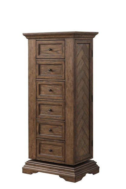 New Classic Furniture - Mar Vista Swivel Lingerie Chest W/Mirror-Walnut - B658-079 veiw 1