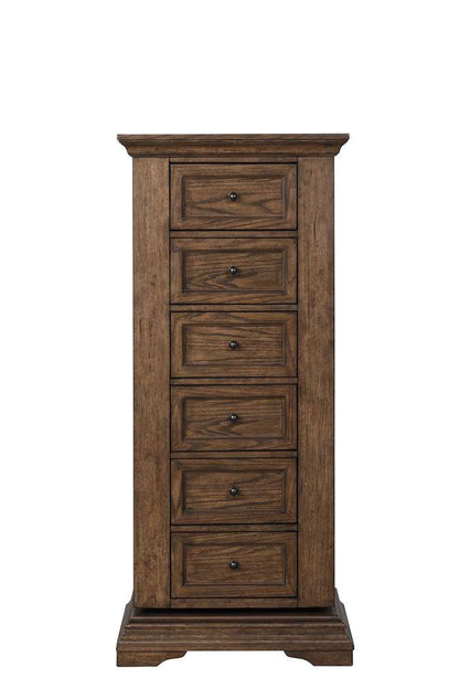 New Classic Furniture - Mar Vista Swivel Lingerie Chest W/Mirror-Walnut - B658-079 veiw 2