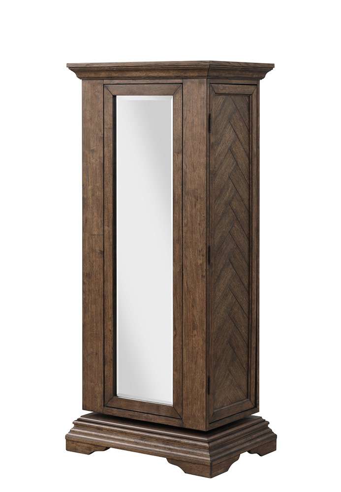 New Classic Furniture - Mar Vista Swivel Lingerie Chest W/Mirror-Walnut - B658-079 veiw 4