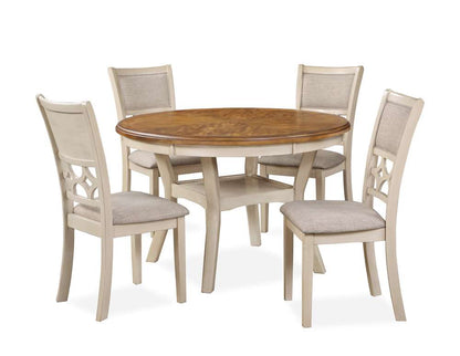 New Classic Furniture - Mitchell 5 Pc Dining Set-Two Tone Bisque/Brown - D1763-50S-BSQ view 1
