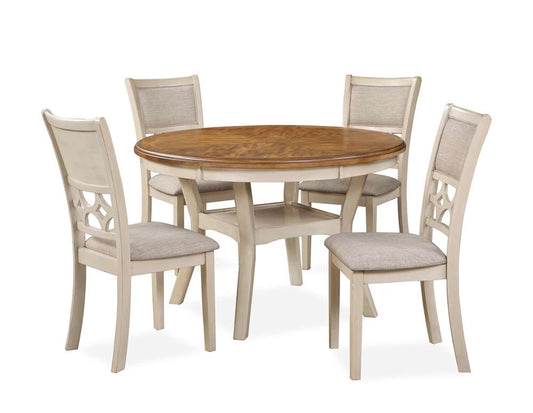 New Classic Furniture - Mitchell 5 Pc Dining Set-Two Tone Bisque/Brown - D1763-50S-BSQ view 1
