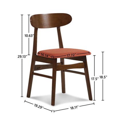 New Classic Furniture - Morocco Dining Chair With Orange Seat Cushion (Set of 2) - D331-20-ORG veiw 3