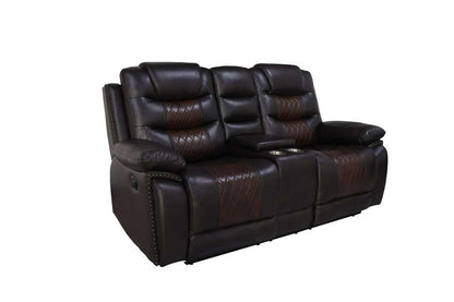 New Classic Furniture - Nikko Console Loveseat W/ Dual Recliners-Brown - U7005-25-BRN veiw 2