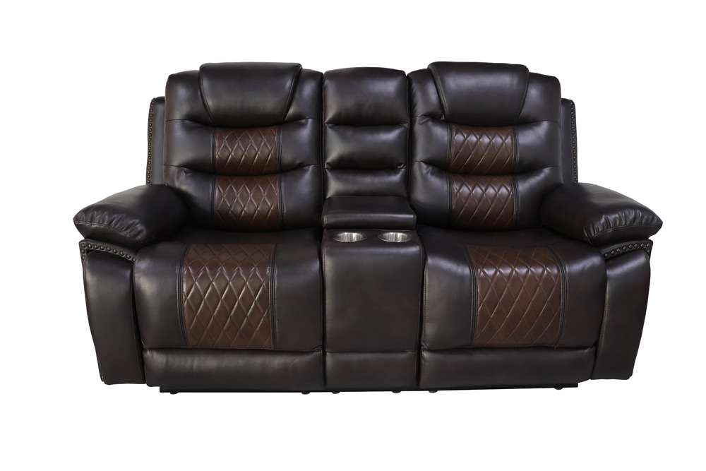 New Classic Furniture - Nikko Console Loveseat W/Pwr Fr-Brown - U7005-25P1-BRN veiw 2