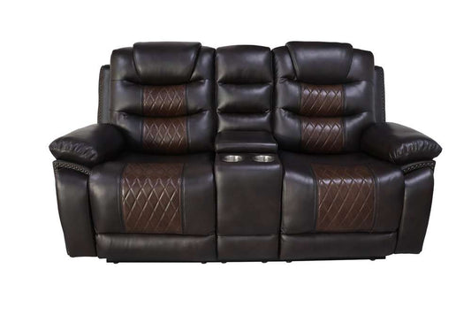New Classic Furniture - Nikko Console Loveseat W/Pwr Fr-Brown - U7005-25P1-BRN veiw 2