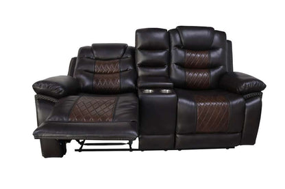 New Classic Furniture - Nikko Console Loveseat W/Pwr Fr-Brown - U7005-25P1-BRN veiw 3