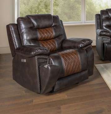 New Classic Furniture - Nikko Glider Recliner W/Pwr Fr-Brown - U7005-13P1-BRN veiw 1