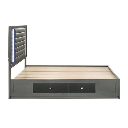 New Classic Furniture - Nocturne 50in Queen Platform Bed-Slate Gray - 00-1684-300 veiw 5