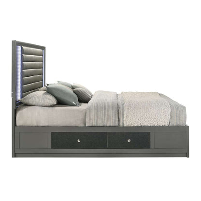 New Classic Furniture - Nocturne 60in Western King Platform Bed-Slate Gray - 00-1684-200 veiw 4