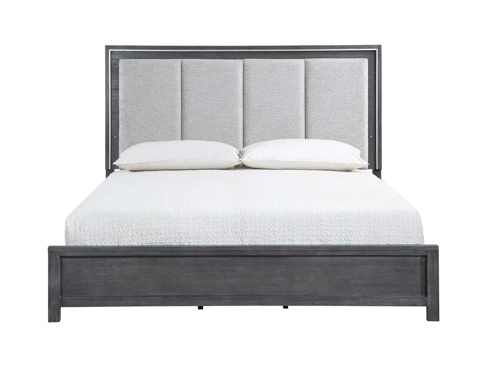 New Classic Furniture - Odessa 60in Western King Bed-Charcoal Gray - 00-6555-200 veiw 3
