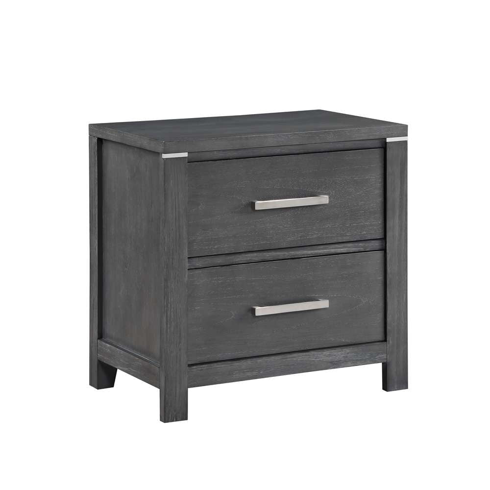 New Classic Furniture - Odessa Nightstand-Charcoal Gray - B6555-040 veiw 2