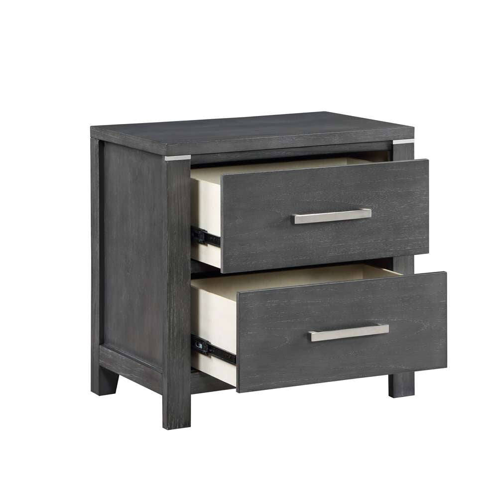 New Classic Furniture - Odessa Nightstand-Charcoal Gray - B6555-040 veiw 5