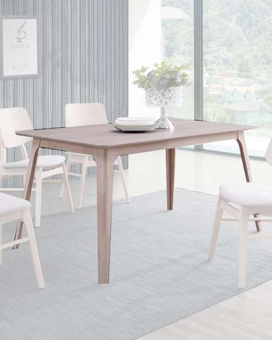 New Classic Furniture - Oscar 60in Table-White Wash - D1651W-11 veiw 1