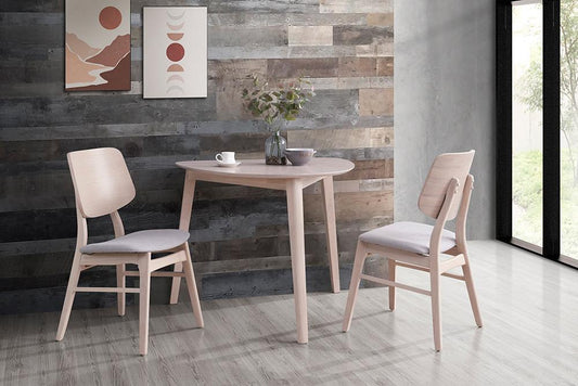 New Classic Furniture - Oscar Corner Table And 2 Chairs - White Ash - 40-1651W-D2C veiw 1