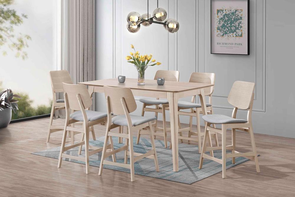 New Classic Furniture - Oscar Counter Height Table - White Ash - D1651W-12 veiw 2