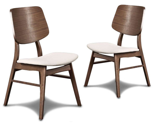 New Classic Furniture - Oscar Wood Back Chair - Walnut, 2 Pc Per Carton (Set of 2) - D1651-20 veiw 1