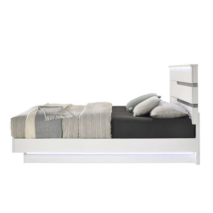 New Classic Furniture - Paradox White  - 6/6 Ek Bed - 00-B69-100 veiw 4