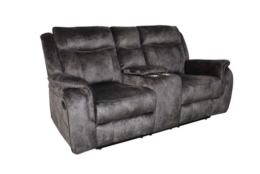 New Classic Furniture - Park City Console Loveseat W/ Dual Recliners-Slate - U456-25-SGY veiw 1