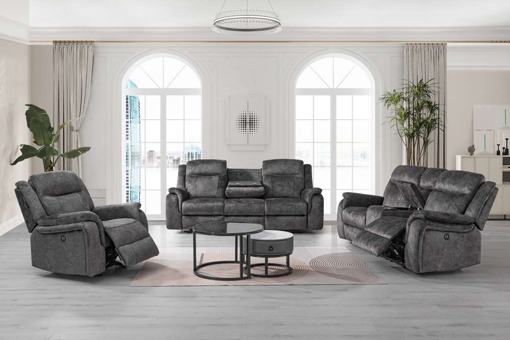 New Classic Furniture - Park City  Sofa W/Pwr Fr-Slate - U456-30P1-SGY veiw 3