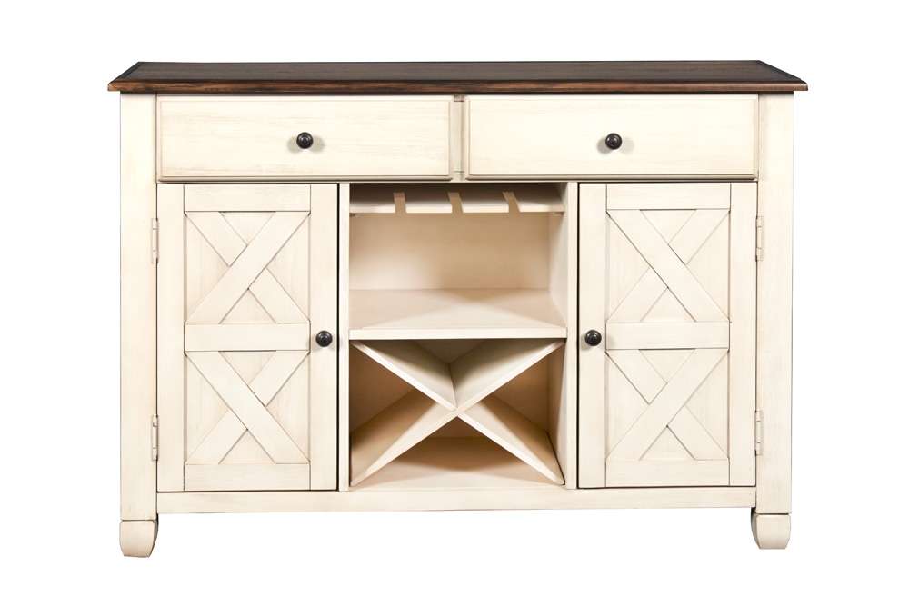 New Classic Furniture - Prairie Point Server-Cottage White - D058W-30 veiw 2