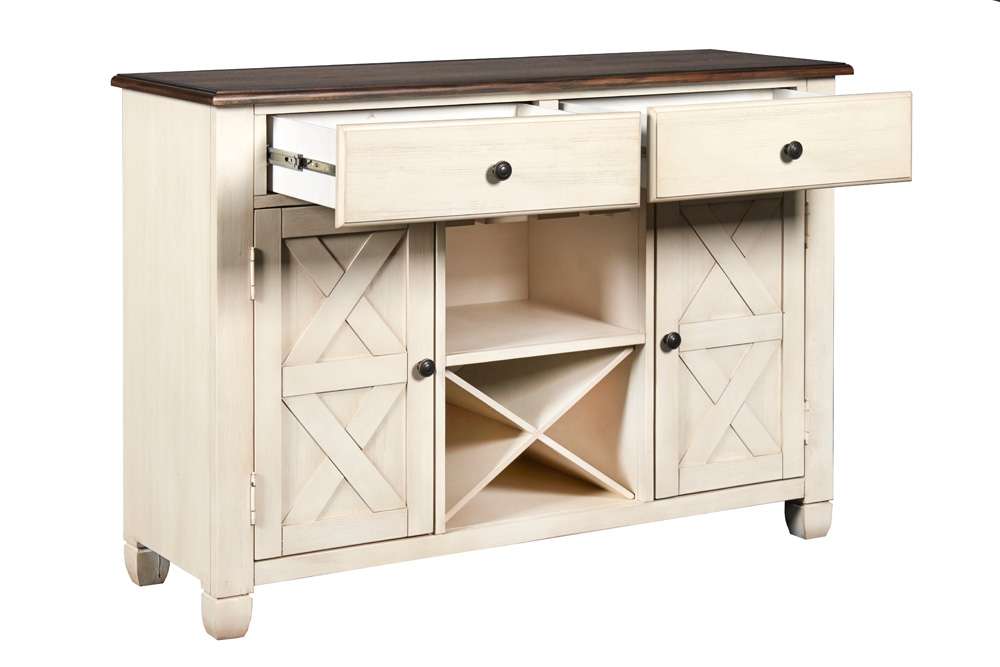 New Classic Furniture - Prairie Point Server-Cottage White - D058W-30 veiw 4