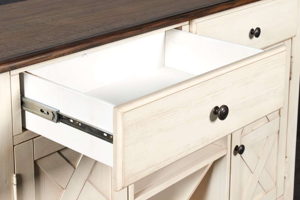 New Classic Furniture - Prairie Point Server-Cottage White - D058W-30 veiw 5