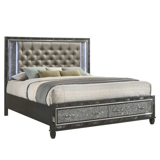 New Classic Furniture - Radiance Black W / Storage - 6/0 Wk Bed - 00-976K-S200 veiw 2