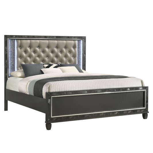 New Classic Furniture - Radiance Blk - 6/6 Ek Bed - 00-976K-100 veiw 1