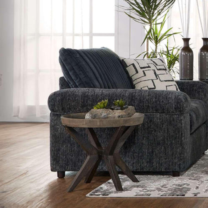 New Classic Furniture - Remi Laf Loveseat and Raf Chaise With Accent Pillows-Charcoal Gray - U1990-20L-CHG_U1990-17R-CHG veiw 3