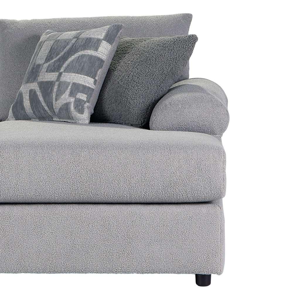 New Classic Furniture - Remi Laf Loveseat and Raf Chaise With Accent Pillows-Light Gray - U1990-20L-LGY_U1990-17R-LGY veiw 5