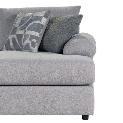 New Classic Furniture - Remi Laf Loveseat and Raf Chaise With Accent Pillows-Light Gray - U1990-20L-LGY_U1990-17R-LGY veiw 5