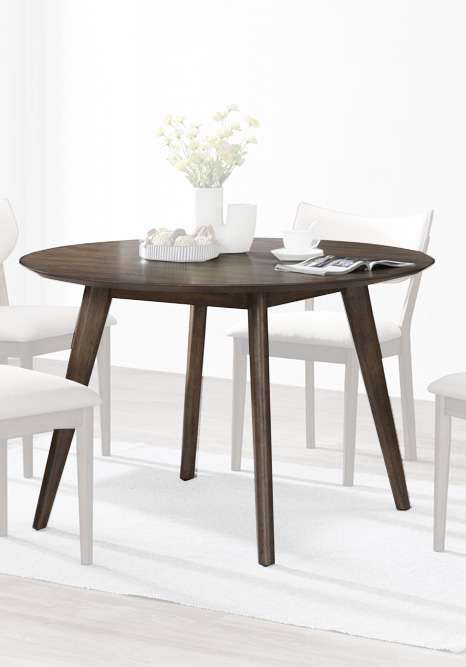 New Classic Furniture - Rex 48in Round Dining Table-Walnut - D1078-11 view 1