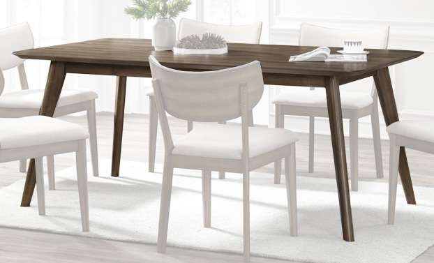 New Classic Furniture - Rex 72in Fixed Top Rectangle Dining Table-Walnut - D1078-10 veiw 1